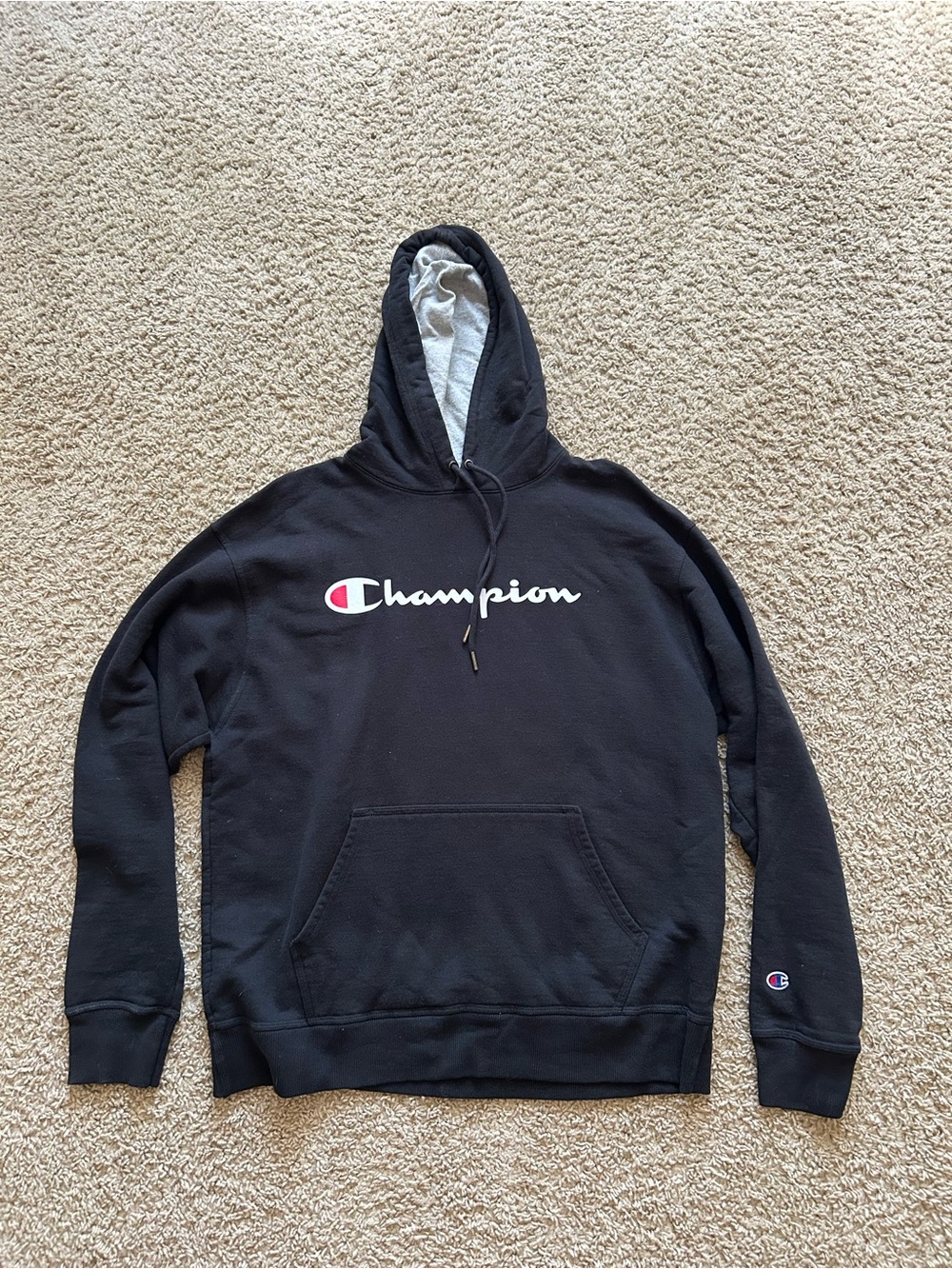Black Champion Hoodie Sweatshirt
